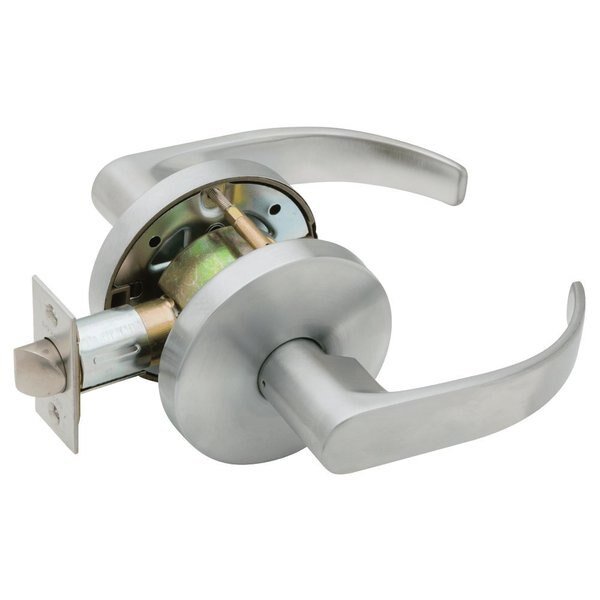 Grade 2 Communicating/Exit Cylindrical Lock, Non-Keyed, Quantum Lever, Standard Rose, Satin Chrome, Falcon, Mfr#: W161D Q 626